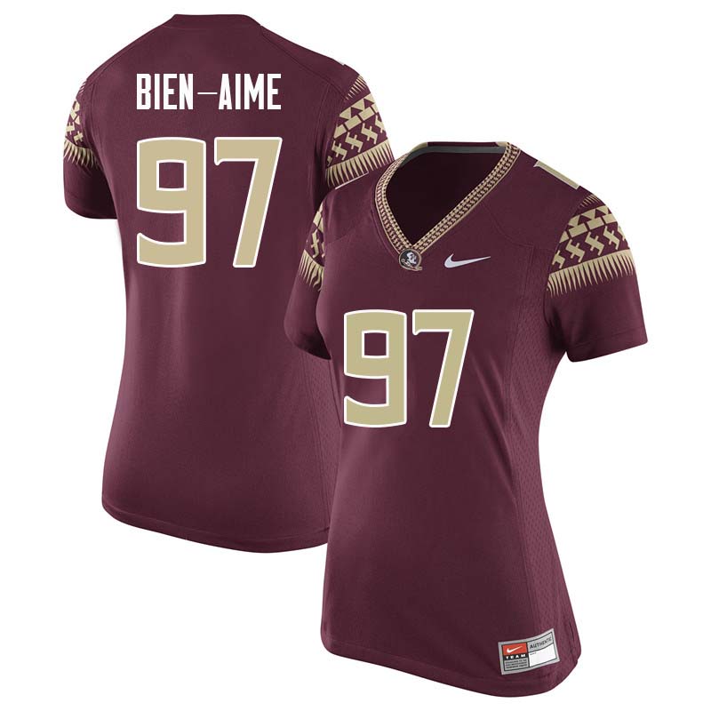Women #97 Andy Bien-Aime Florida State Seminoles College Football Jerseys Sale-Garnet